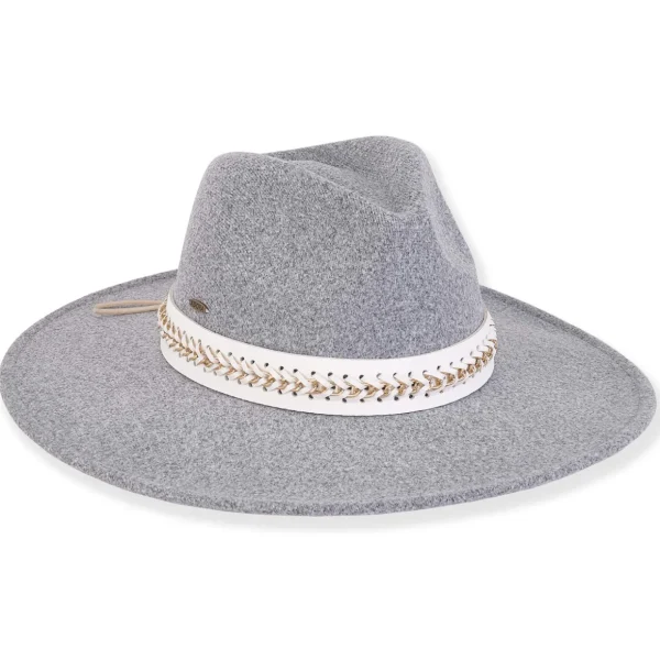 ADORA | Wheatley | Women's Poly Felt Safari Braided Faux Leather Gold Chain | AD1571