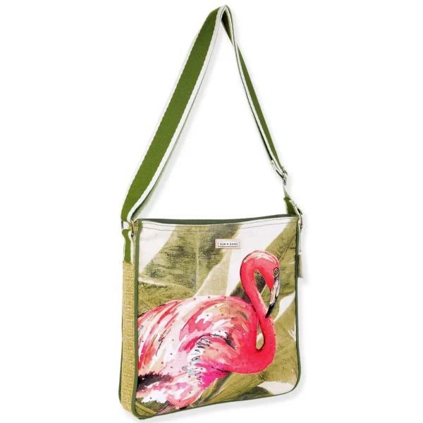 Flamingo With Palm, Medium Crossbody | SD4821