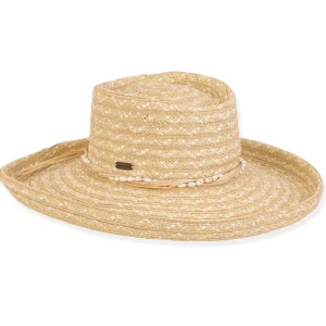 Maya | Women's Paper Straw Gambler Hat | HH2935