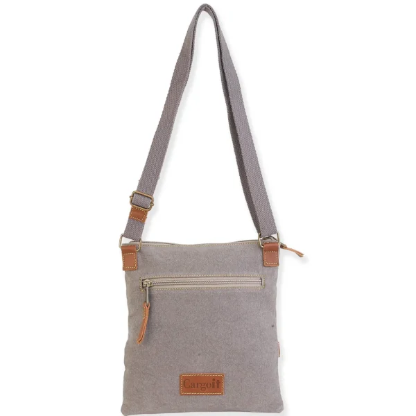 Stonewashed Crossbody Genuine Leather Trim | SNS6324