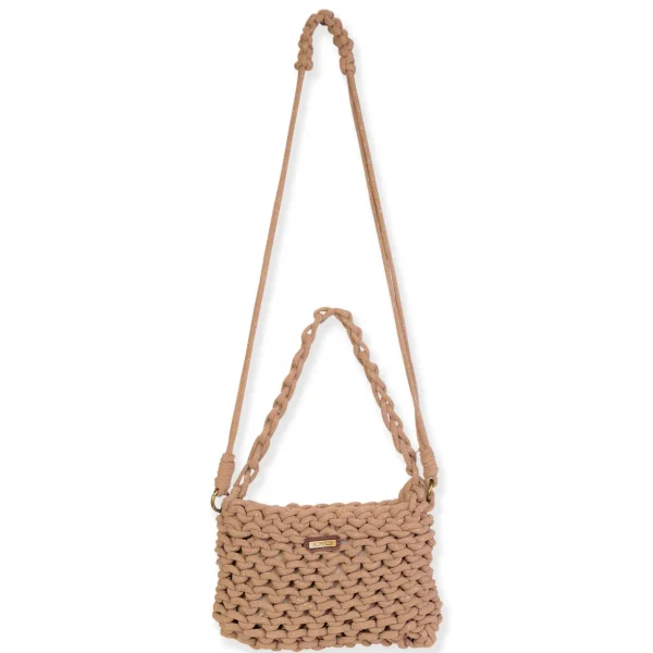 Tan, Cotton Rope Crossbody | CE6715 B