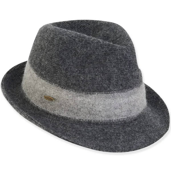 Women's Soft Wool Fedora Contrast Trim | AD1455