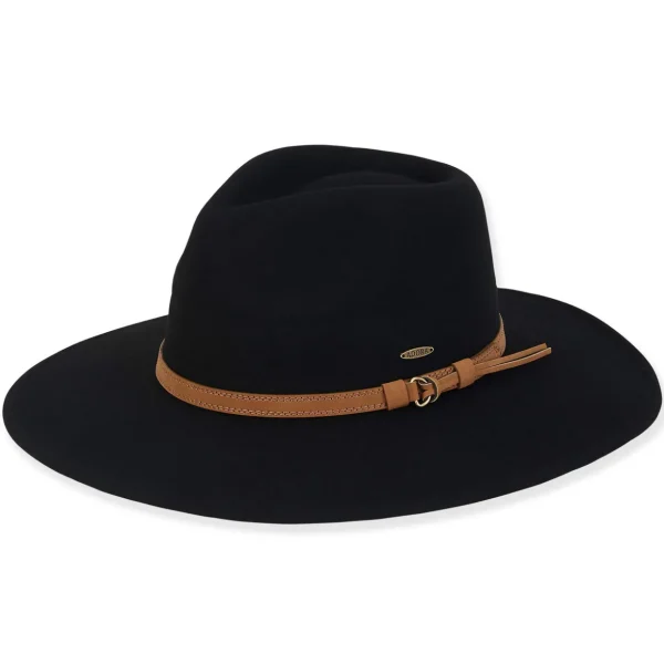 Women&#x27;s Wool Felt Safari Suede Trim | AD1394